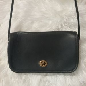 VINTAGE COACH Black Leather Bag No.678 6863